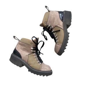 Chloé Suede Military Hiker Boots
